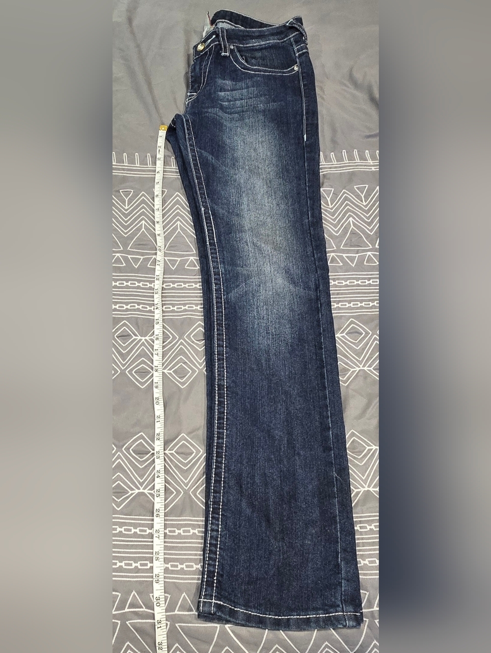 True Religion Joey Super T Low Rise Straight Jeans Size 30 - Picture 3 of 9